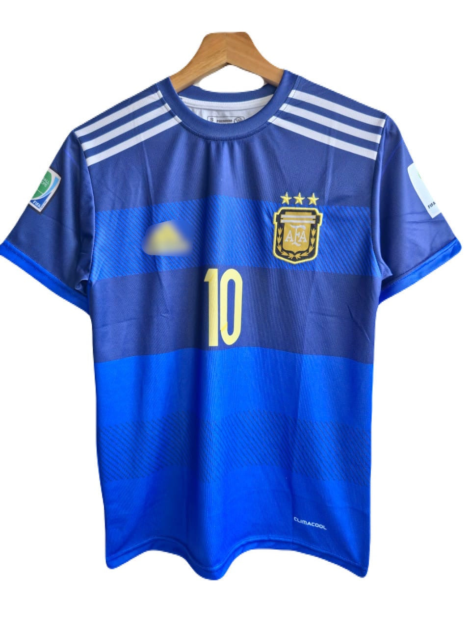 Argentina 2014 Away jersey messi half sleeve P129