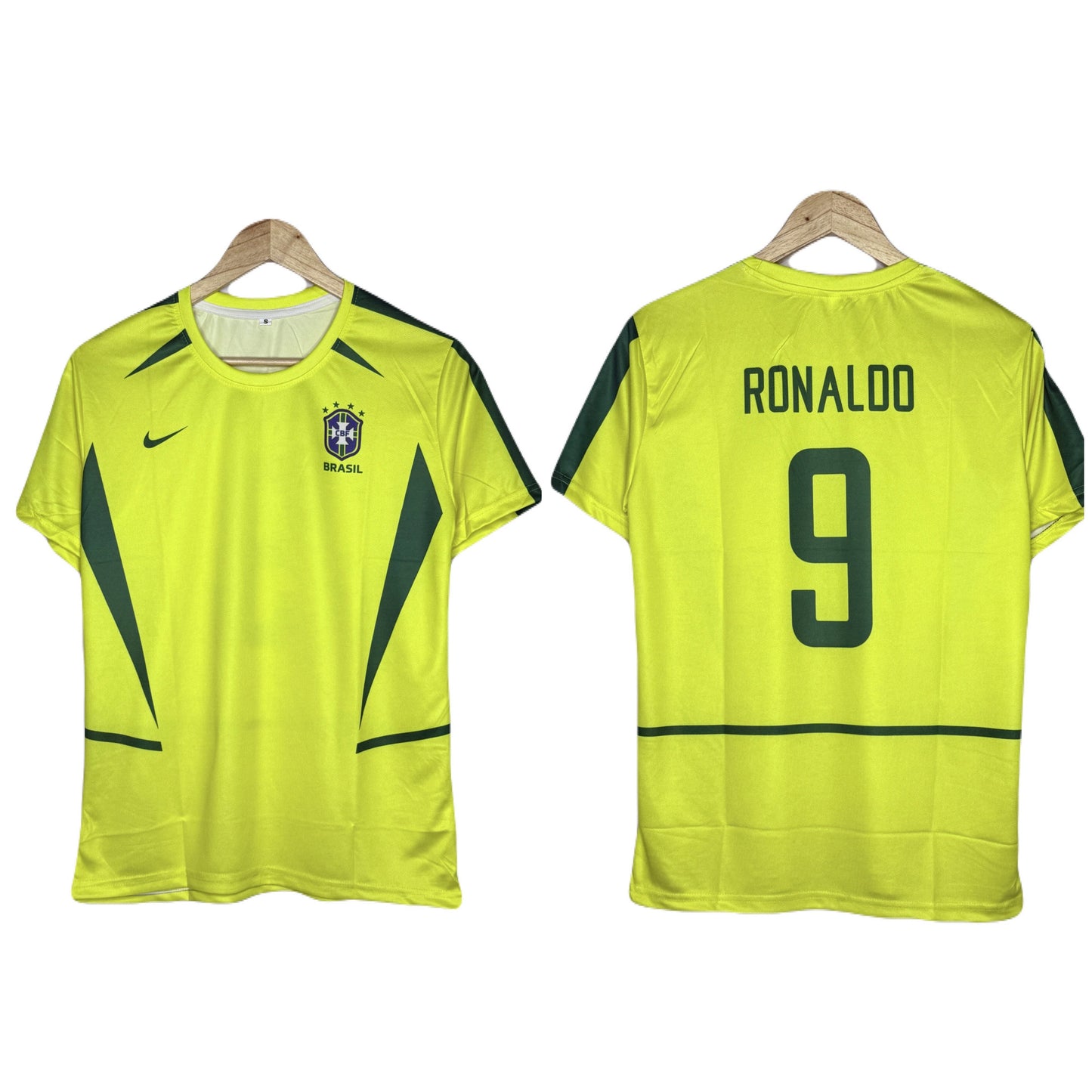 Brazil 2002 World Cup Home Kit Ronaldo Half Sleeve - bmg store