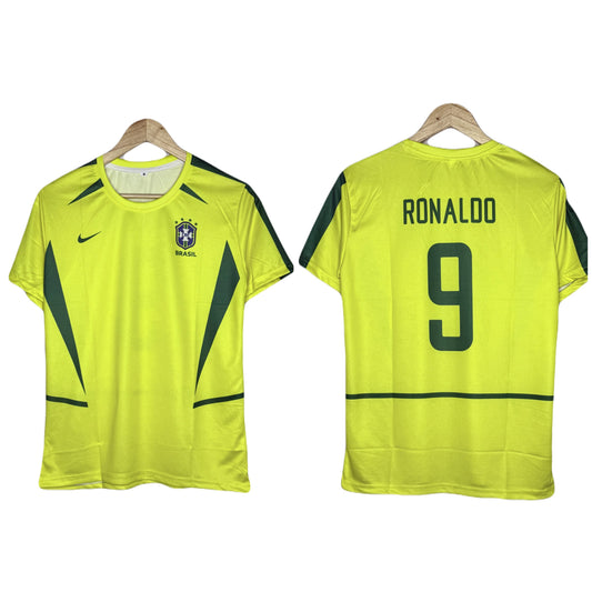 Brazil 2002 World Cup Home Kit Ronaldo Half Sleeve - bmg store