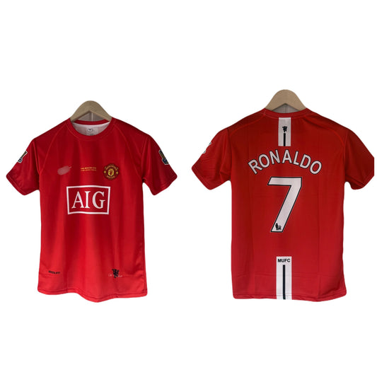 Ronaldo manchester united 2008 ucl final edition Half sleeve -