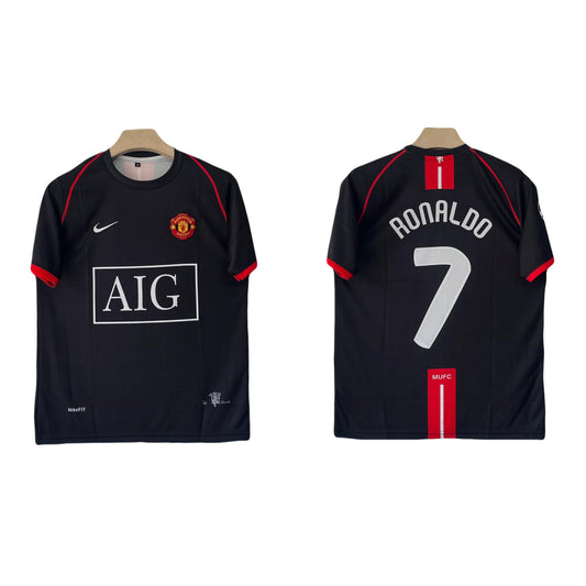 Ronaldo Manchester United 2008 away jersey half sleeve embroidery- P2438