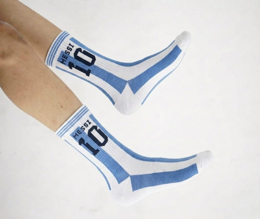 Argentina messi blue and white socks