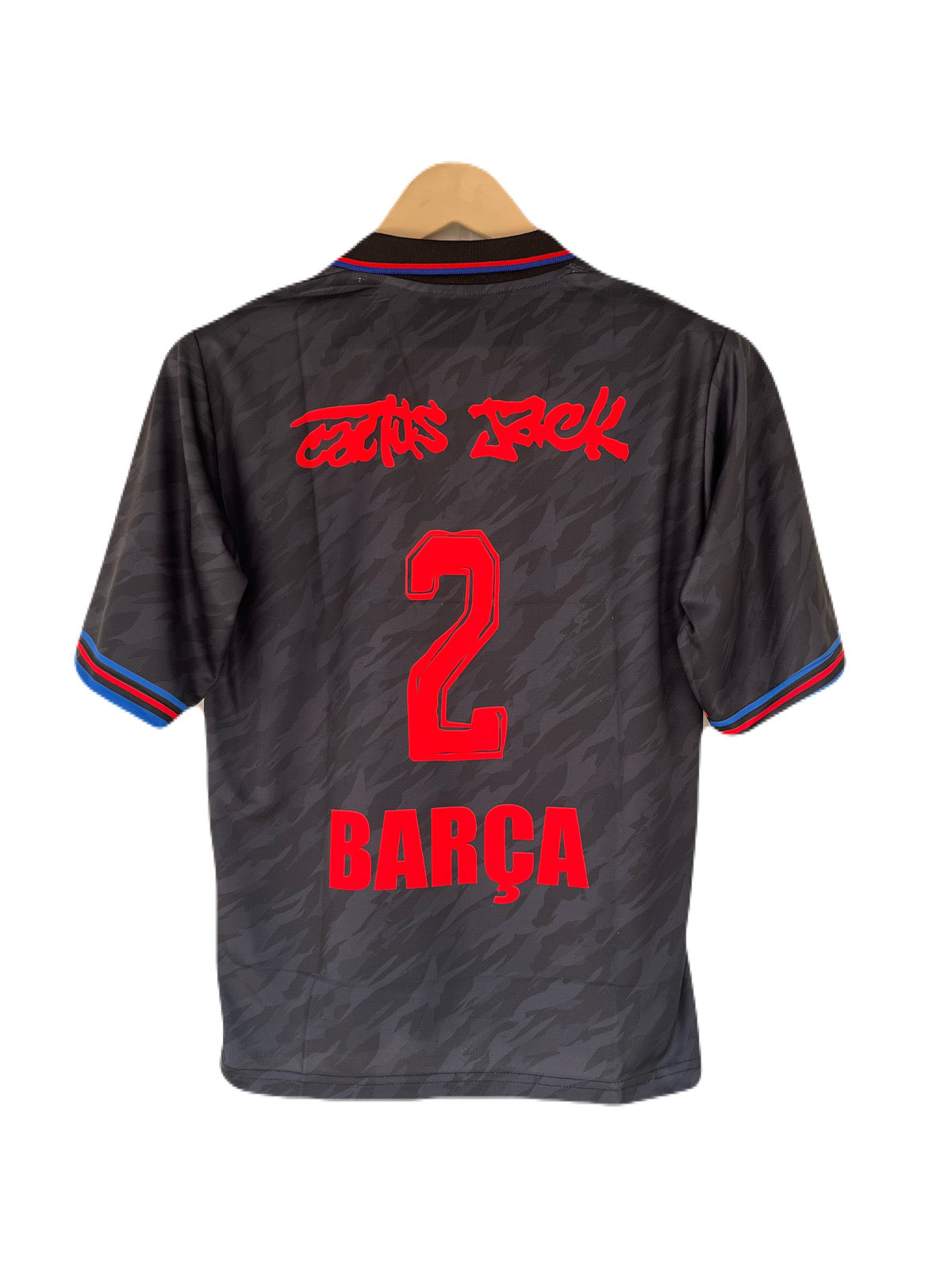 Barcelona x Travis Scott Away Jersey Five Sleeve Collar Embroidery  - P1478 Ms Retro Store