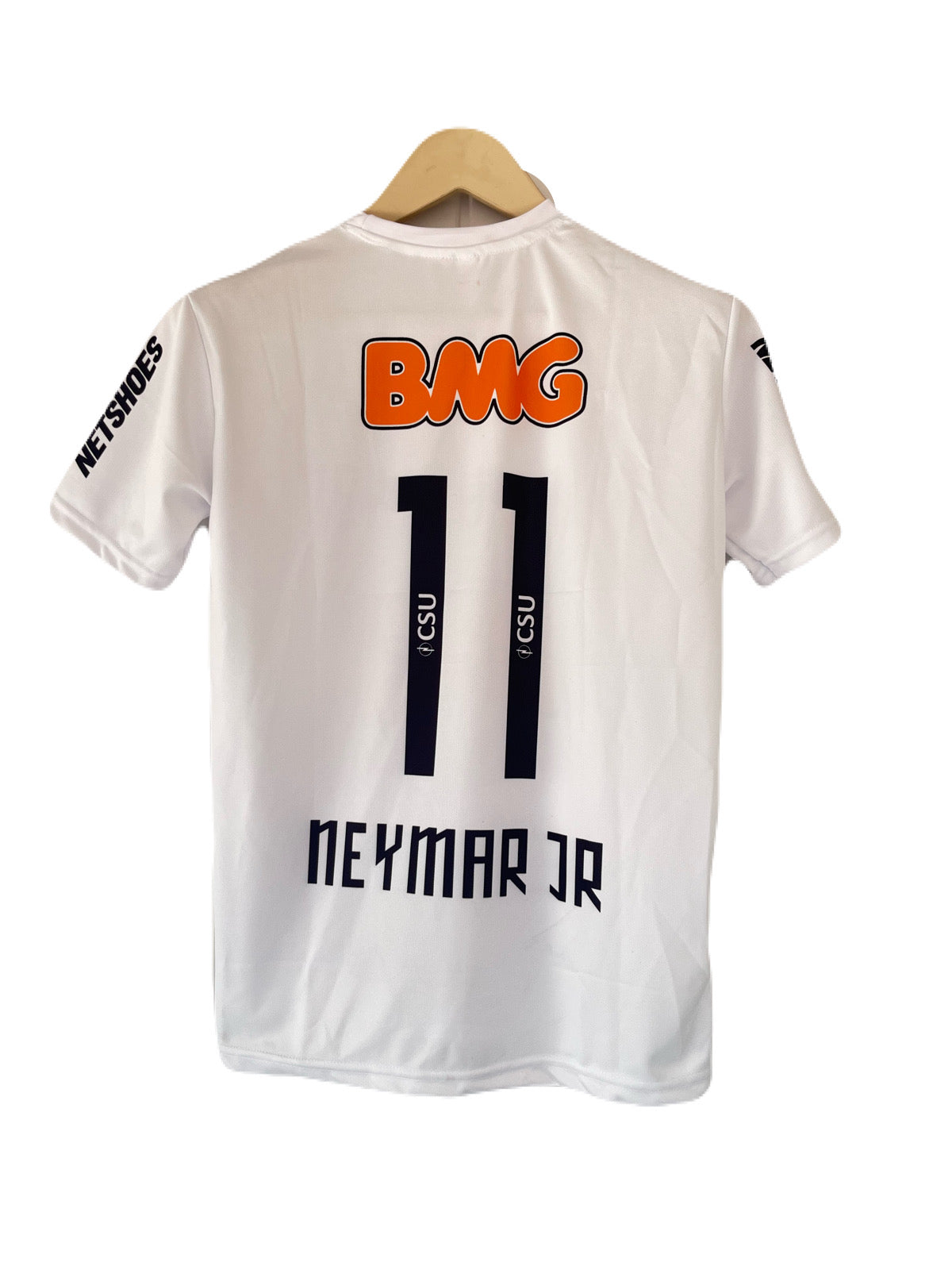 BEST RETRO JERSEY SANTOS NEYMAR WHITE HALF SLEEVE JERSEY P27