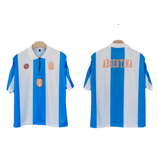 Argentina Special Edition Five Sleeve zip collar Jersey -P1137