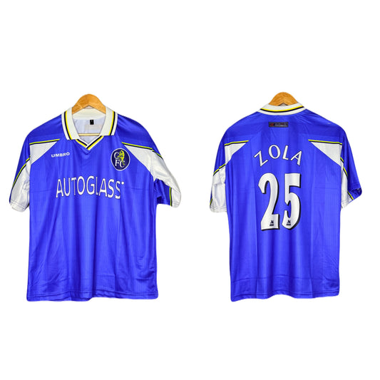 Chelsea 1997-99 Home Kit Zola Five Sleeve - bmg store