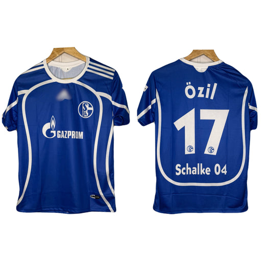 Schalke 04 2007-08 home Kit Ozil Half Sleeve - P847 bmg store