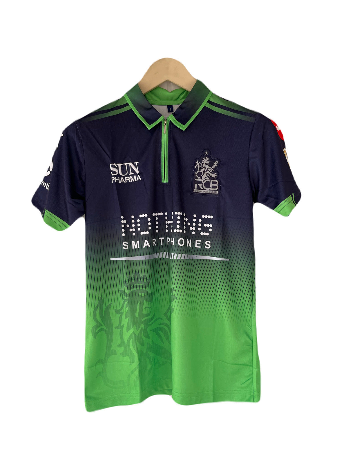 virat kohli 2026 IPL away half sleeve collar zip jersey -