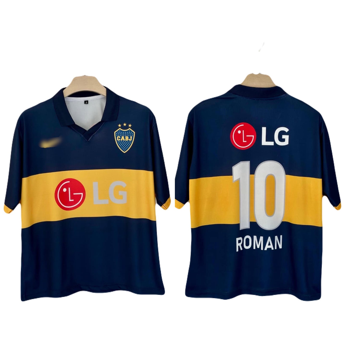 Boca juniors 2009-10 Home kit Roman Five sleeve - P819 bmg store