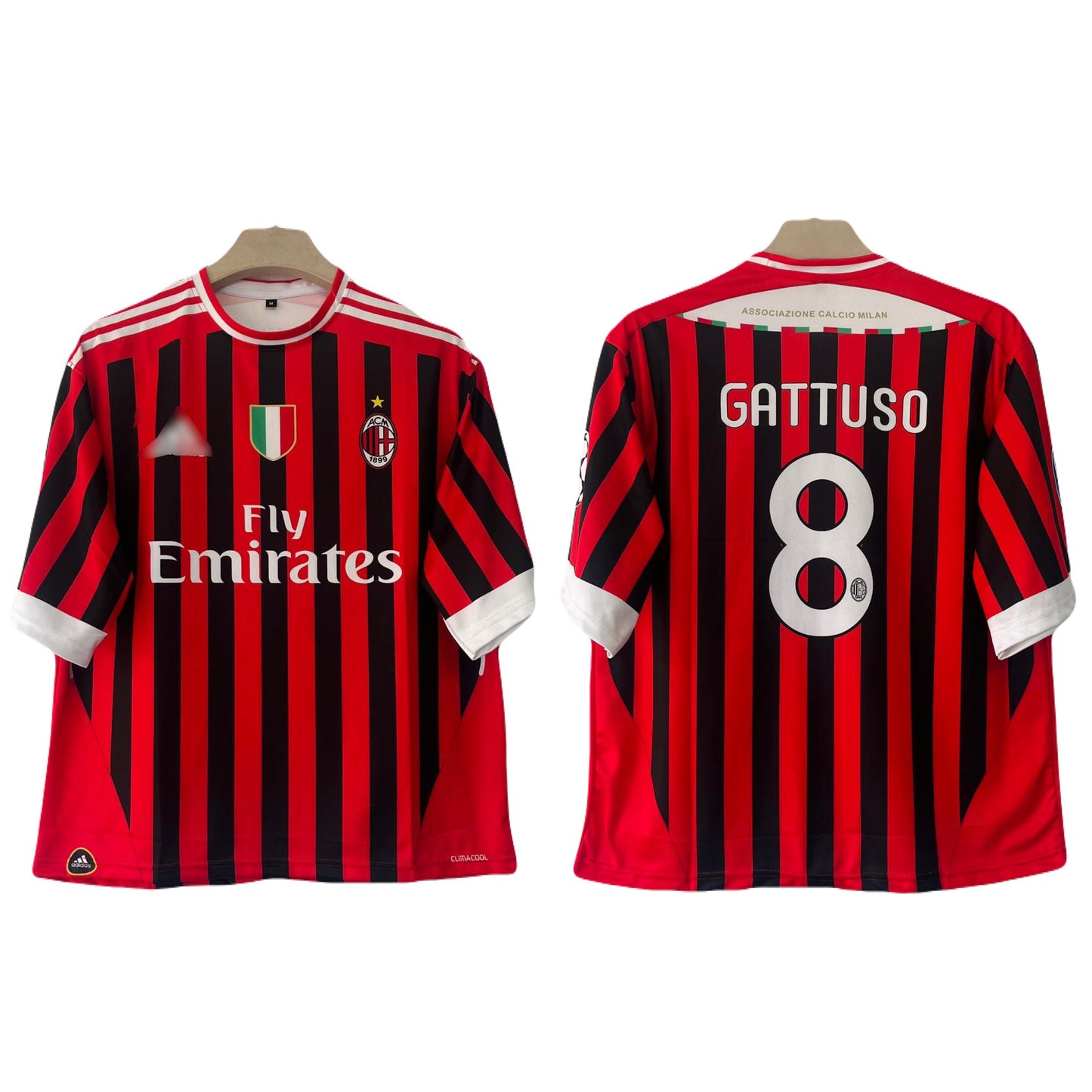 Ac Milan 2011-12 Home Kit Gattuso Five Sleeve - P828 bmg store