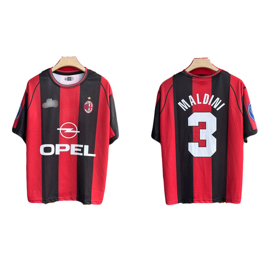 Maldini Ac milan 1996/97 Home five sleeve round neck jersey -