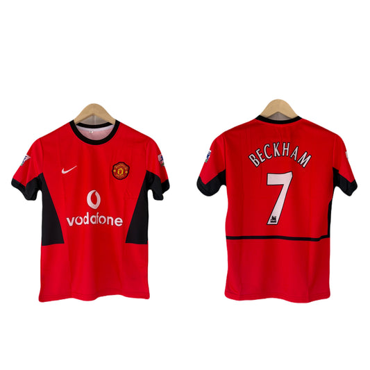 Manchester united 2004  Home jersey Beckham half sleeve embroidery - P1617