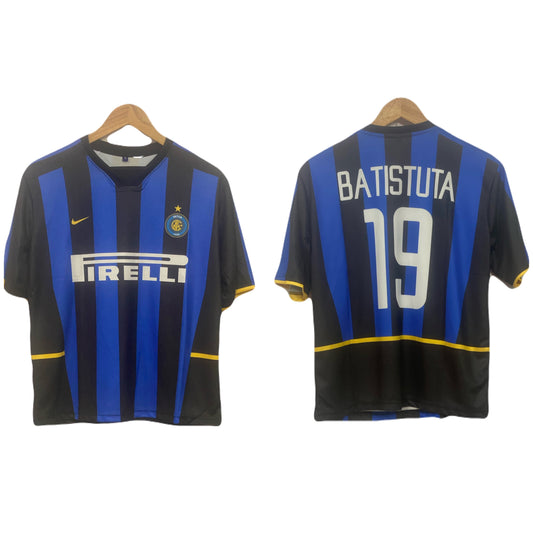 Inter Milan 2002-03 Home kit batistuta Five sleeve - P131 - bmg store