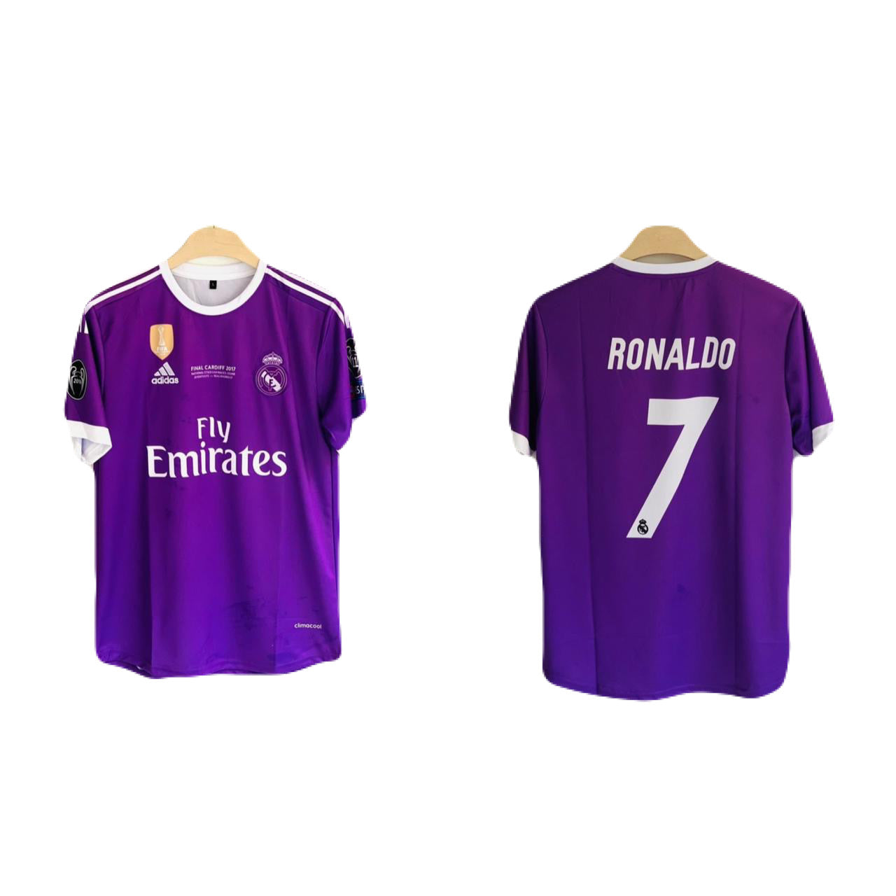 Realmadrid purple 2017 final ucl edition ronaldo 7 halfsleeve- P704 bmg store