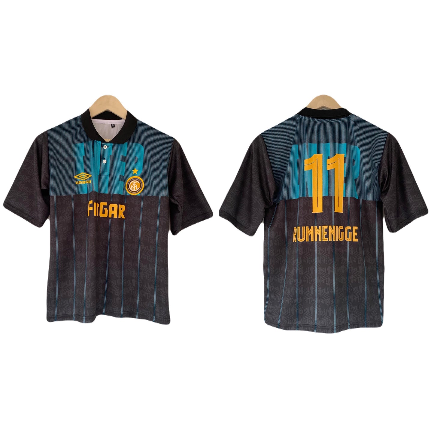 Rummenigge Inter milan Five sleeve collar embroidery -