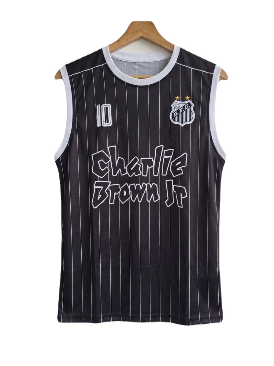 Santos × charlie edition neymar sleevless bibs embroidery -  P1516 ms retro store