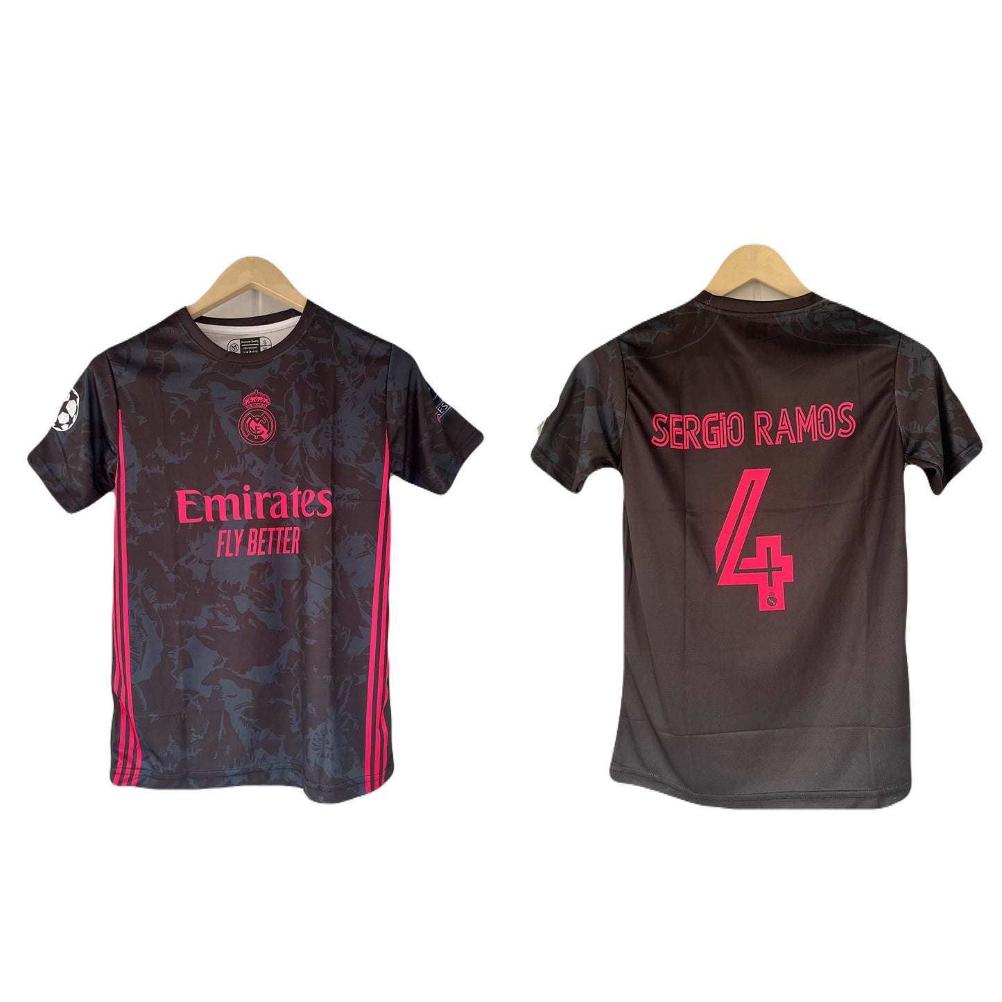 Sergio ramos REALMADRID 2016/17 third kit half sleeve jersey -