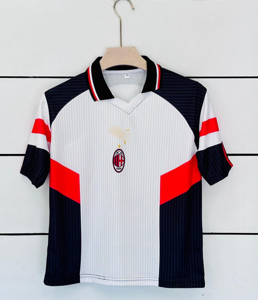 Ac milan maldini Kids five sleeve collar sublimation jersey