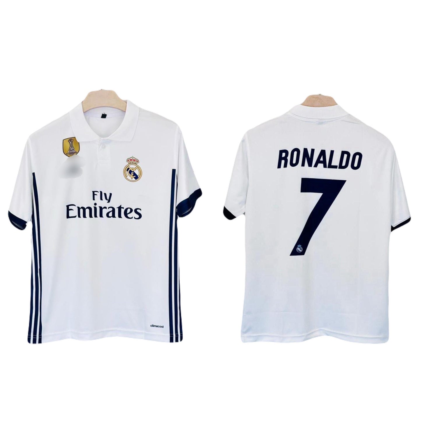 Real madrid 2016-17 Ronaldo Home  Half collar Sleeve Sublimation - P1459