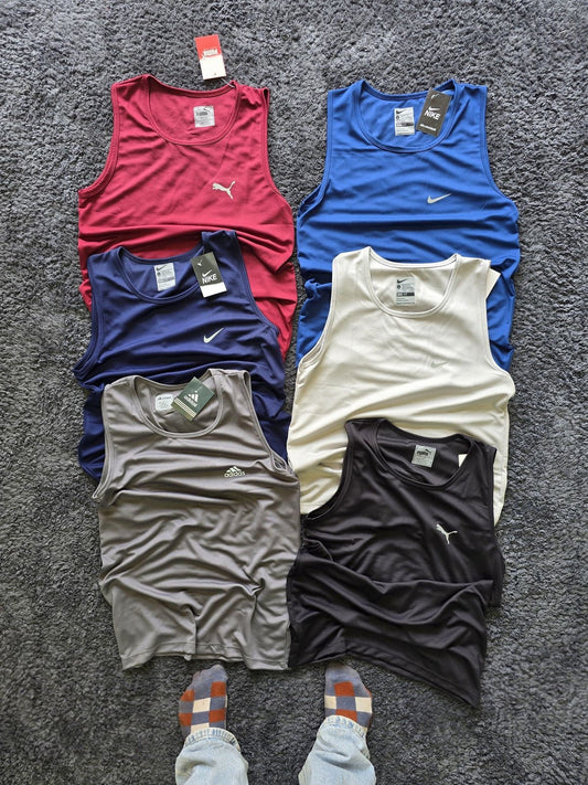 Sleeveless tees dotknit light weight sports wear