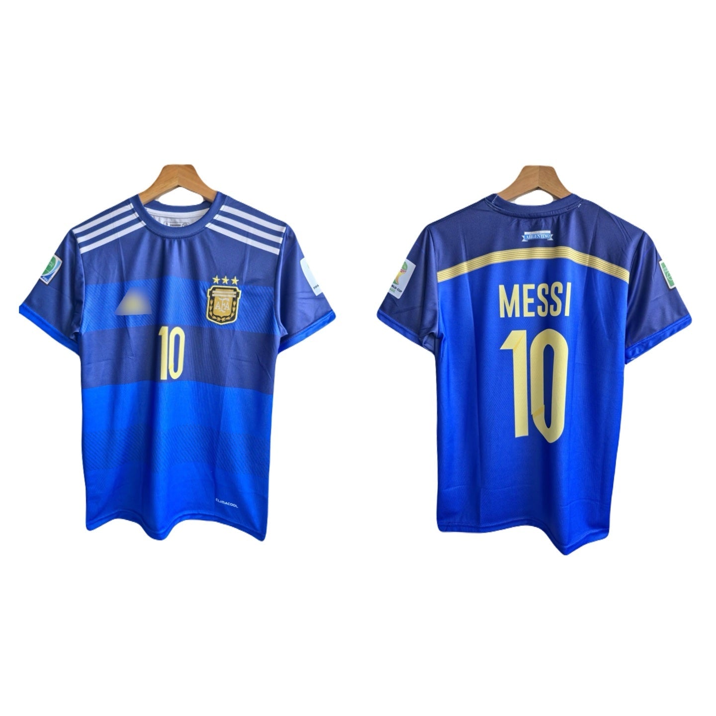 Argentina 2014 Away jersey messi half sleeve P129