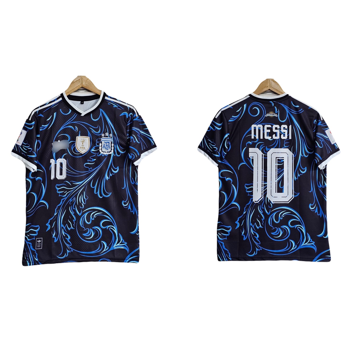 Argentina 2026 Worldcup messi Away Half Sleeve Trio Embroidery crew neck Jersey -P1678