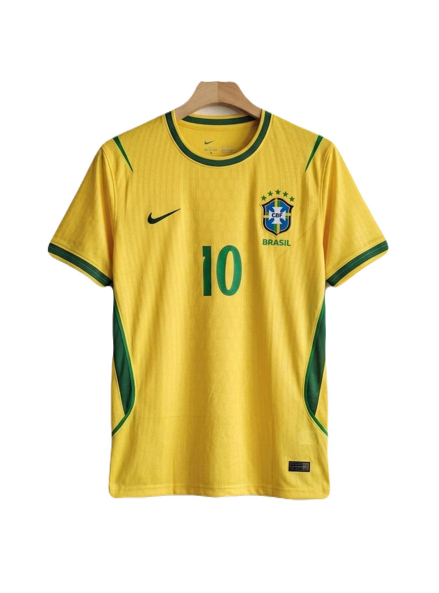 Brazil Home Jersey Neymar Half sleeve embroidery - Ms retro store