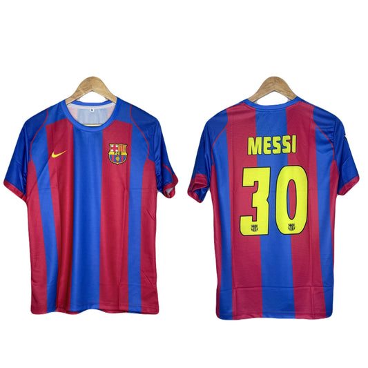 Fc Barcelona 2004-05 Home Kit Messi 30 Half Sleeve - P878 bmg store