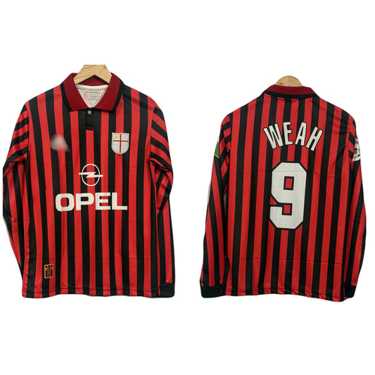 Ac Milan 1999-00 Home kit  Weah Full Sleeve - P638 bmg store