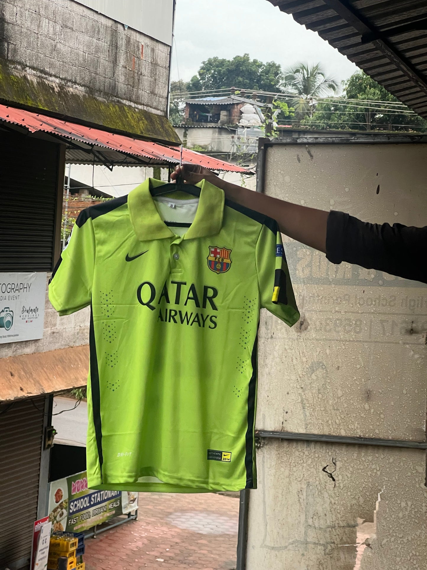 Barcelona Messi 2014-15 third kit collar type half sleeve P145 - bmg store