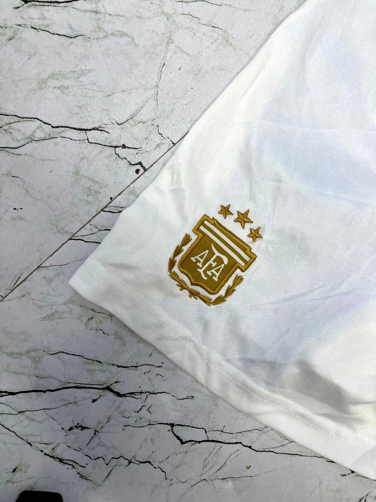 Premium first quality Argentina White And Side blue Shorts - bmg store