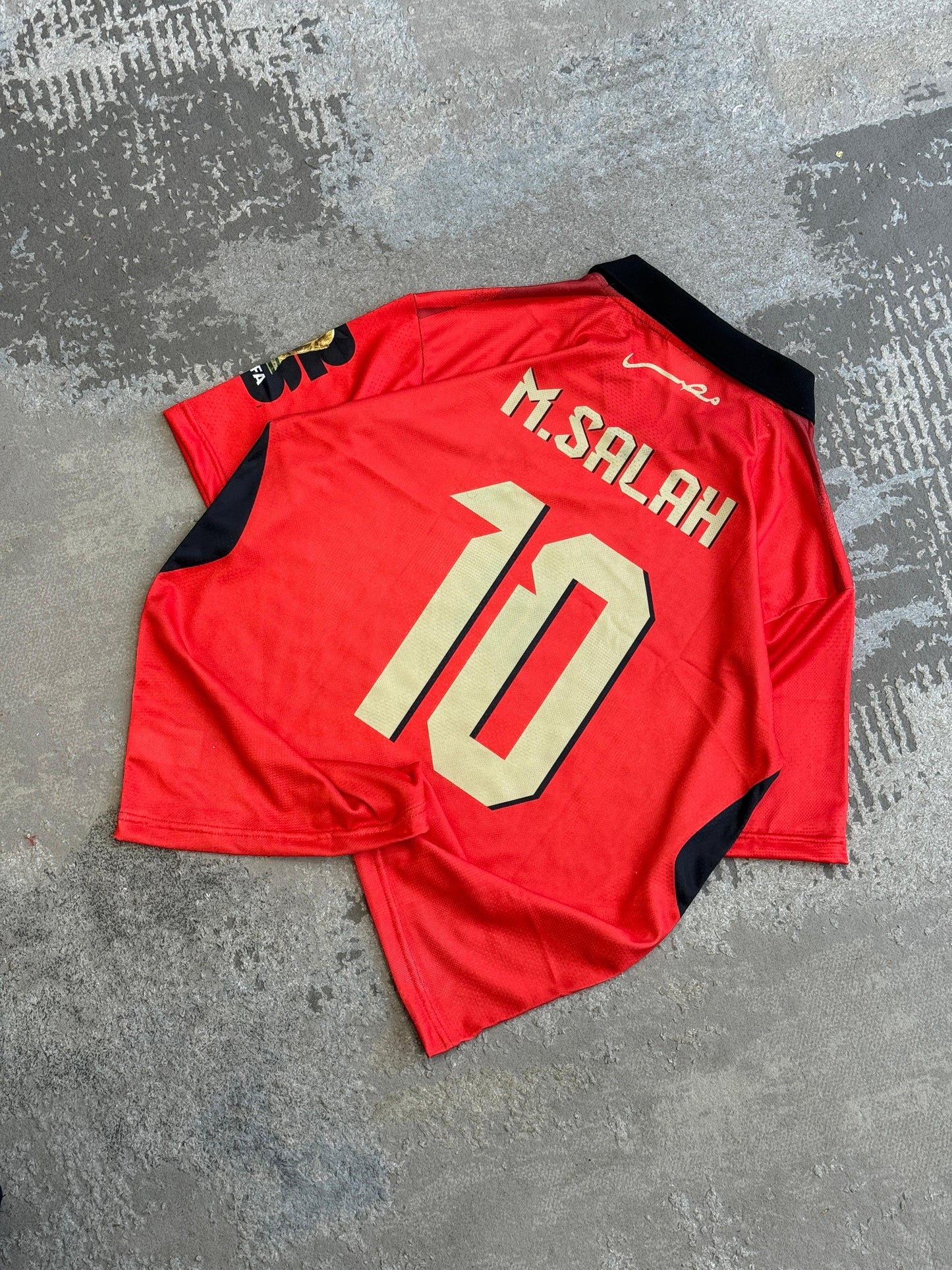 Salah Egypt 2026 Home World Cup  Premium Quality Collar Five Sleeve Sublimation  -
