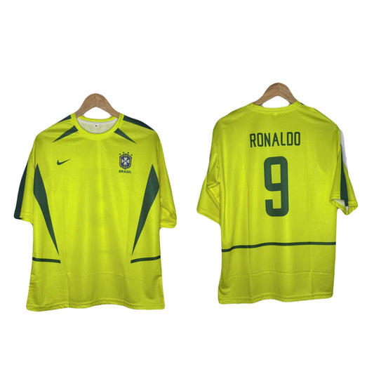Brazil 2002 Home Kit Ronaldo Five Sleeve - bmg store