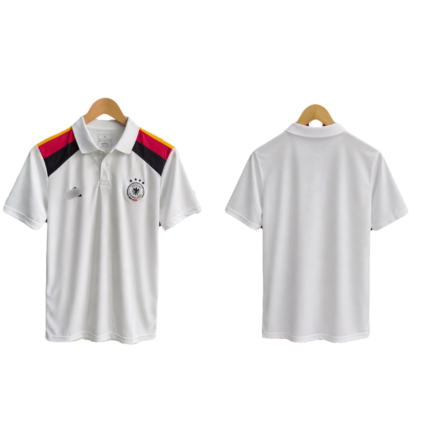 Germany Plain back half sleeve collar embroidery jersey -