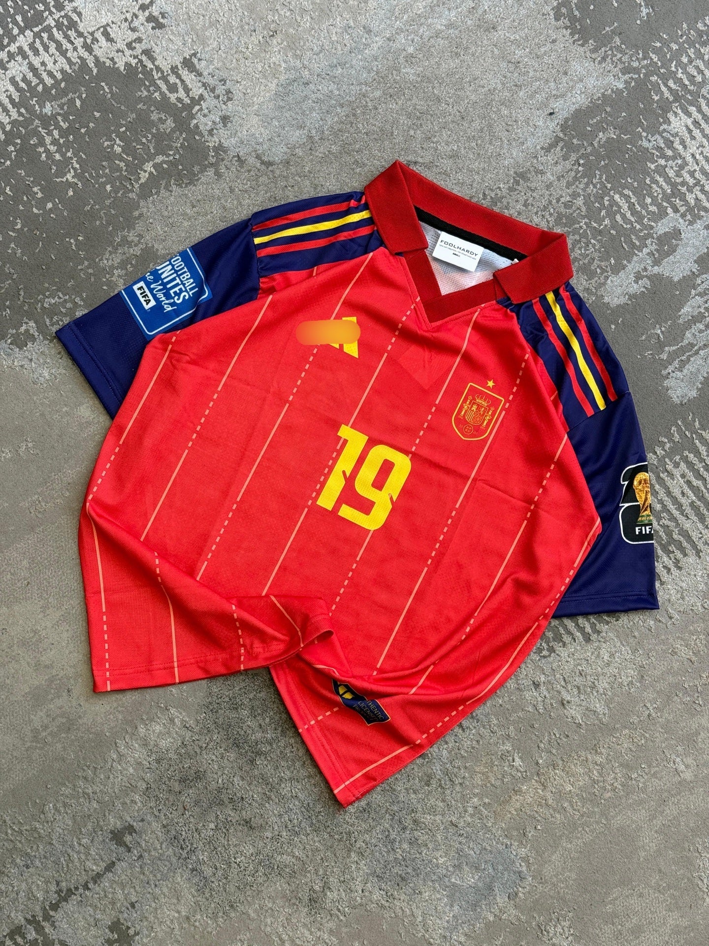 Yamal Spain 2026 Home World Cup  Premium Quality Collar Five Sleeve Sublimation  -