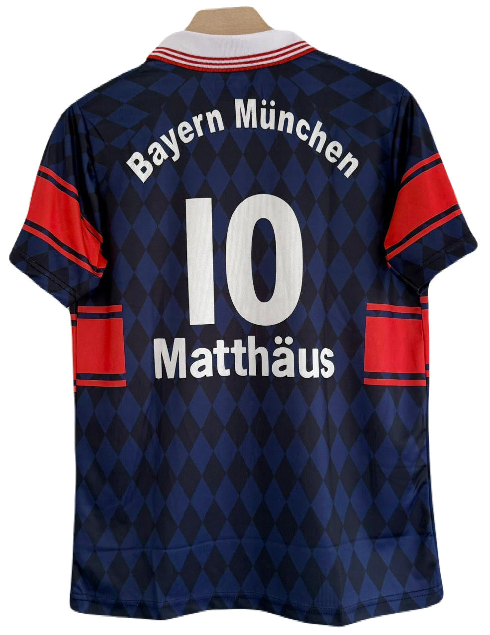Bayern munich 1998 Matthaus jersey Half sleeve collar Embroidery -P1664