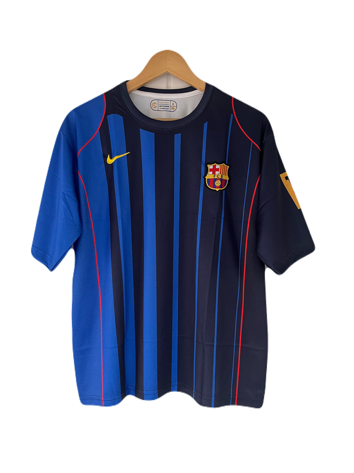 Barcelona Retro Away Messi Five Sleeve Embroidery Jersey -P1183