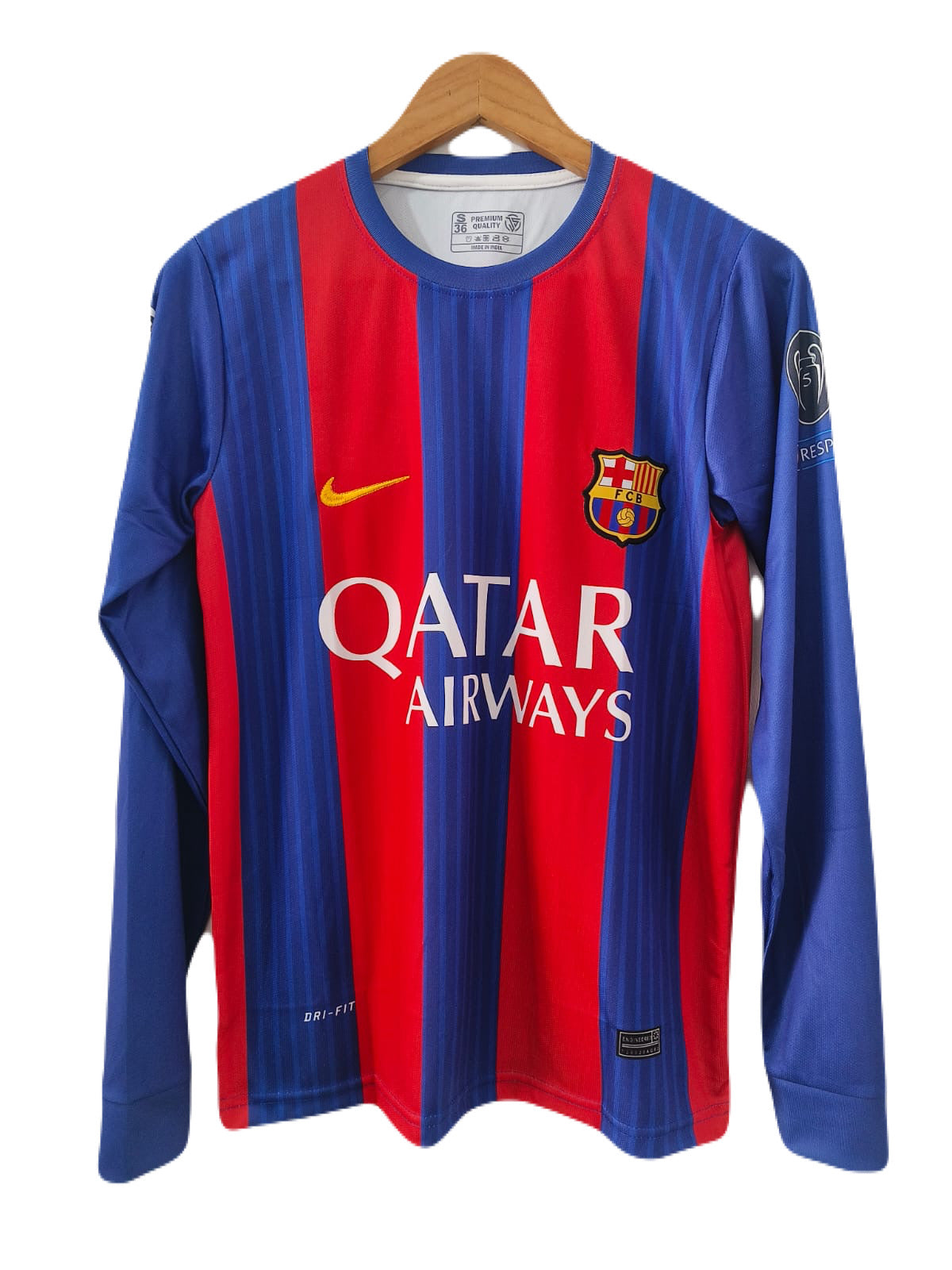 FC Barcelona 2016-17 home kit  leo messi full sleeve embroidery  -   P1338