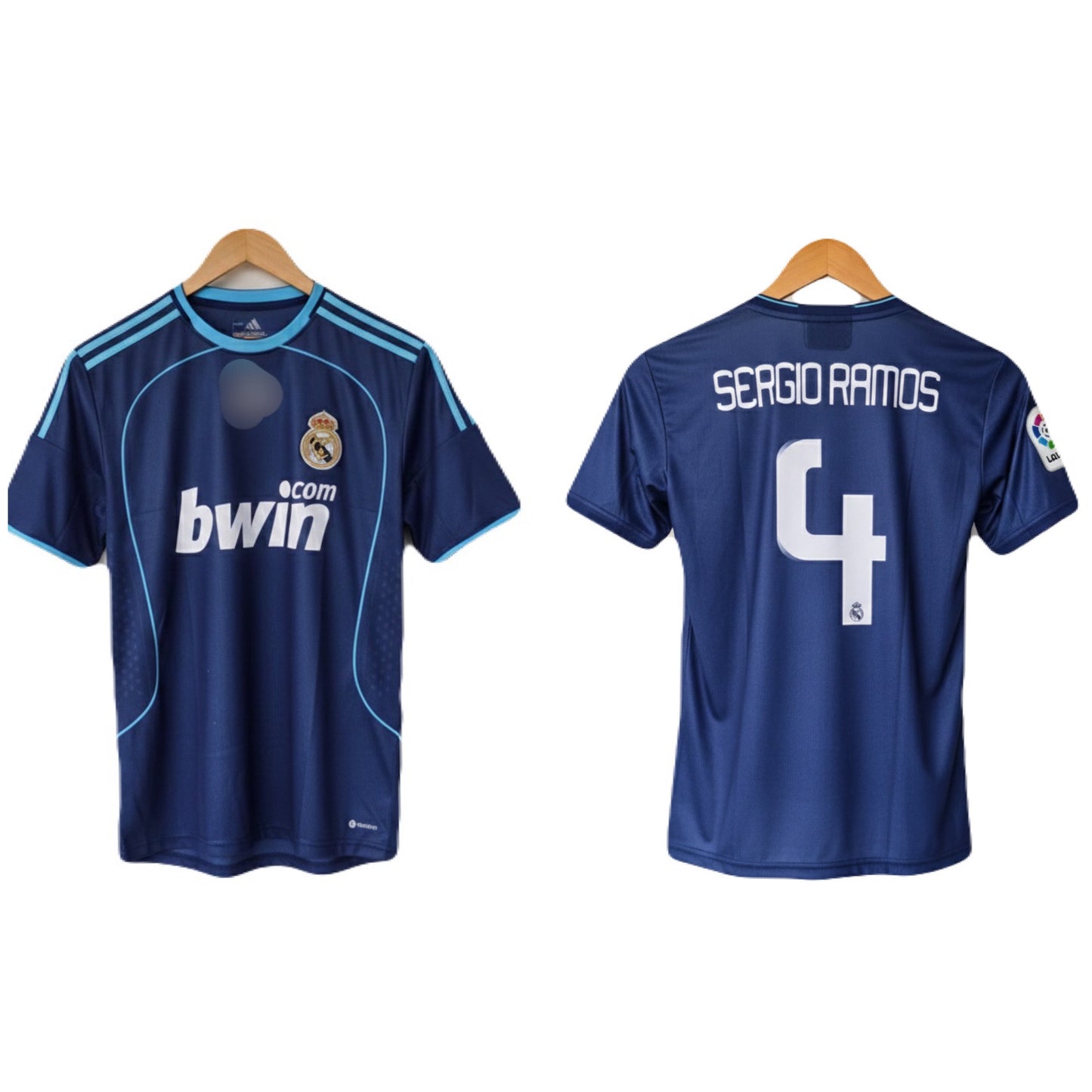 Real Madrid 2008/09 Away Jersey Sergio Ramos Half sleeve -P1177  MS Retro Store