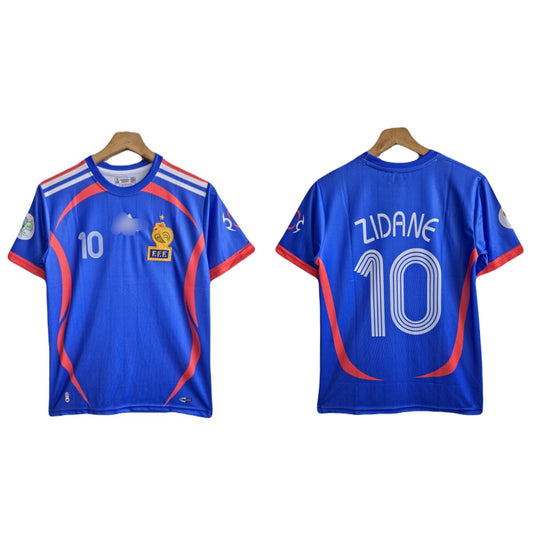 France 2006 World Cup Zidane half embroidery Home kit -P1138