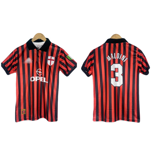 Ac Milan 1999-00 Home Kit Maldini Half Sleeve - P447 bmg store