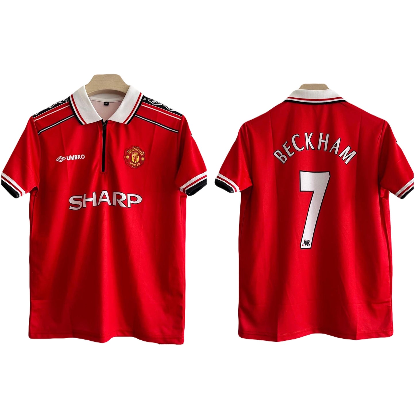 Manchester united 1998/99 Home jersey Beckham zip type P51 - bmg store