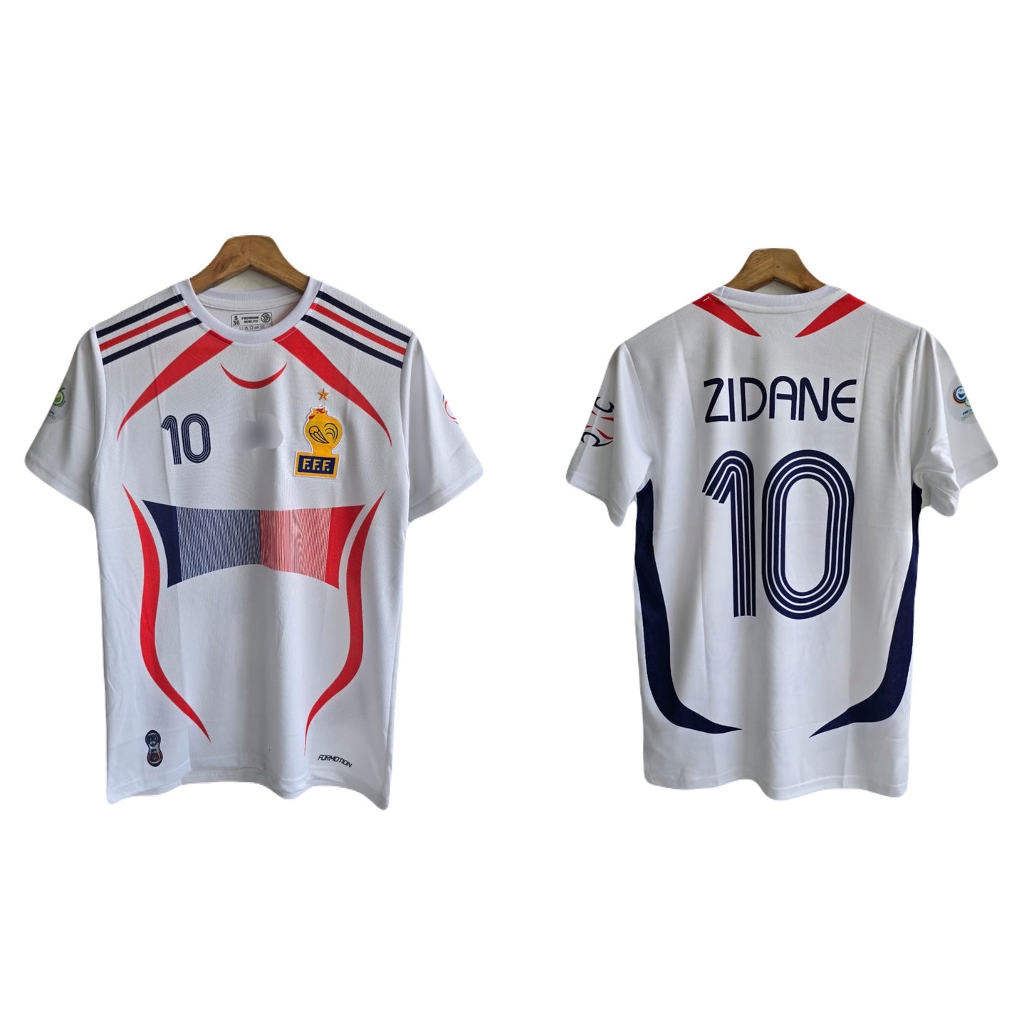 France 2006  Away Kit Zidane Half sleeve Embroidery P2000