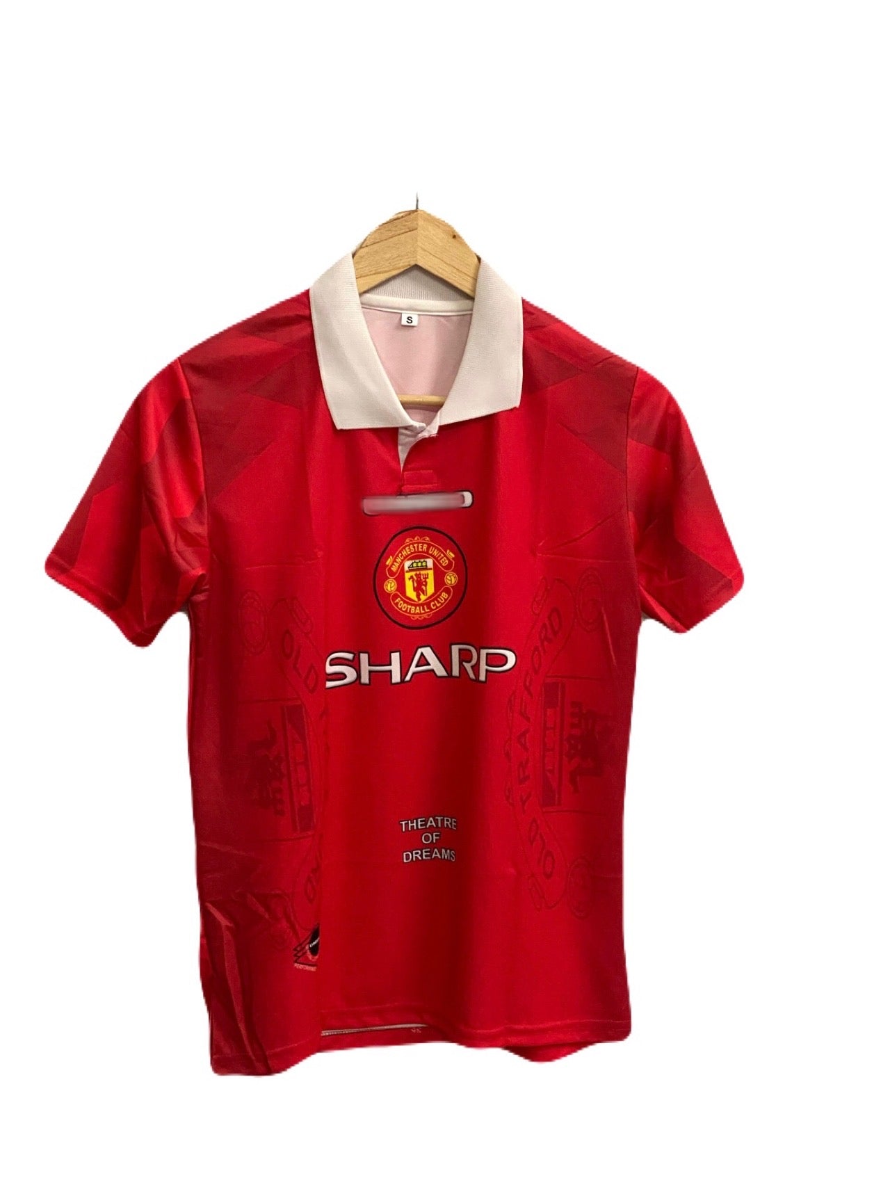 Manchester united 1996/98 home jersey beckham p483 - bmg store