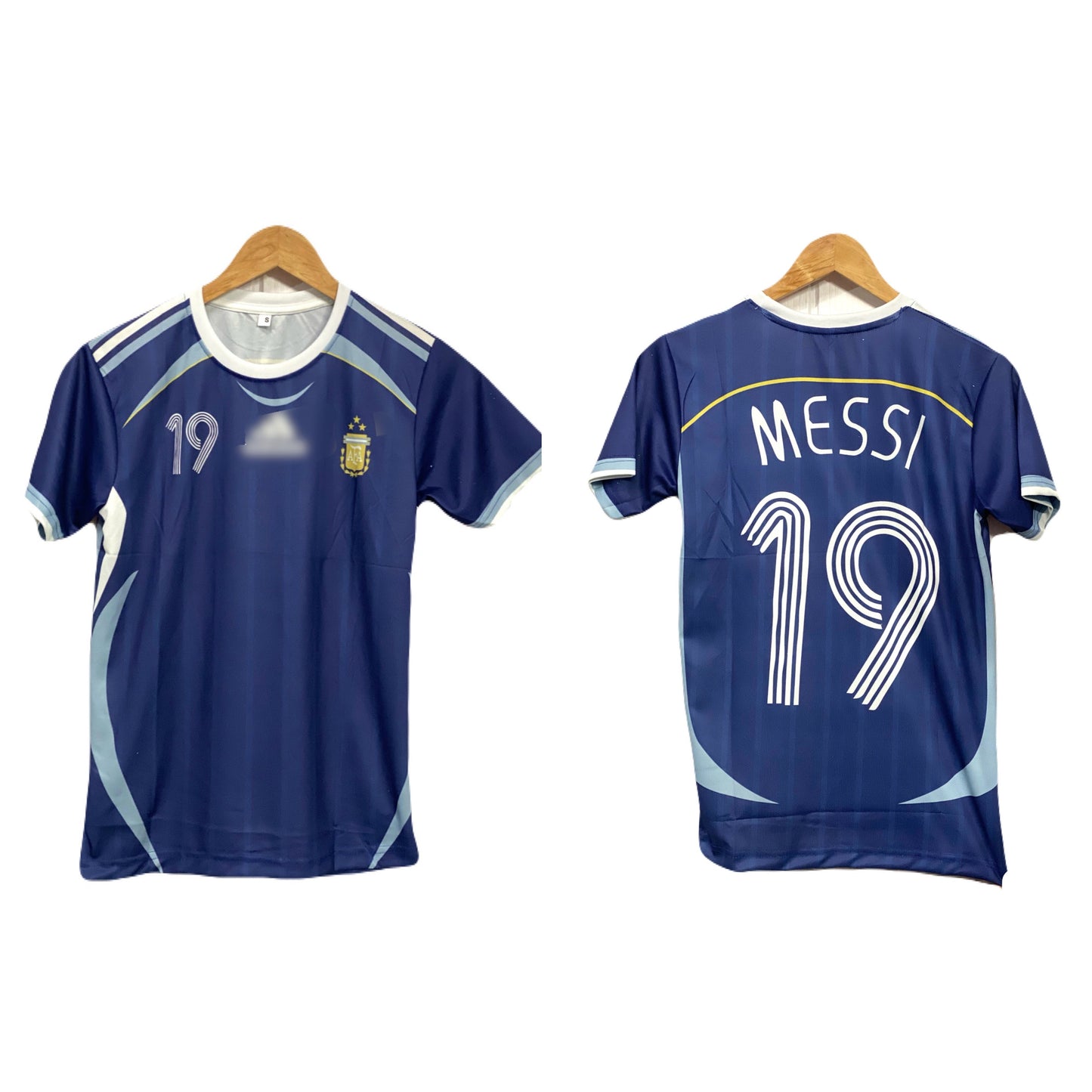 Best retro jersey Argentina 2006 away kit worldcup edition leo messi 19  Half sleeve  -bmg store