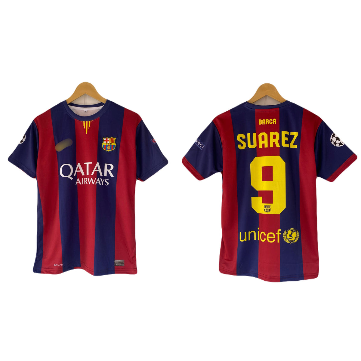 Suarez Barcelona 2015/16 Half Sleeve Embroidery Jersey P2652 | BMG STORE