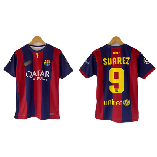 Suarez Barcelona 2015/16 Half Sleeve Embroidery Jersey P2652 | BMG STORE