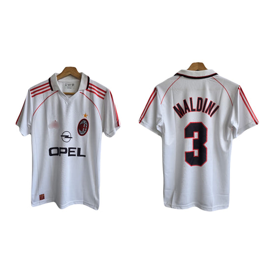 Ac milan Maldini White 2006-2007 home Retro kit Half Sleeve Embroidery - P1505