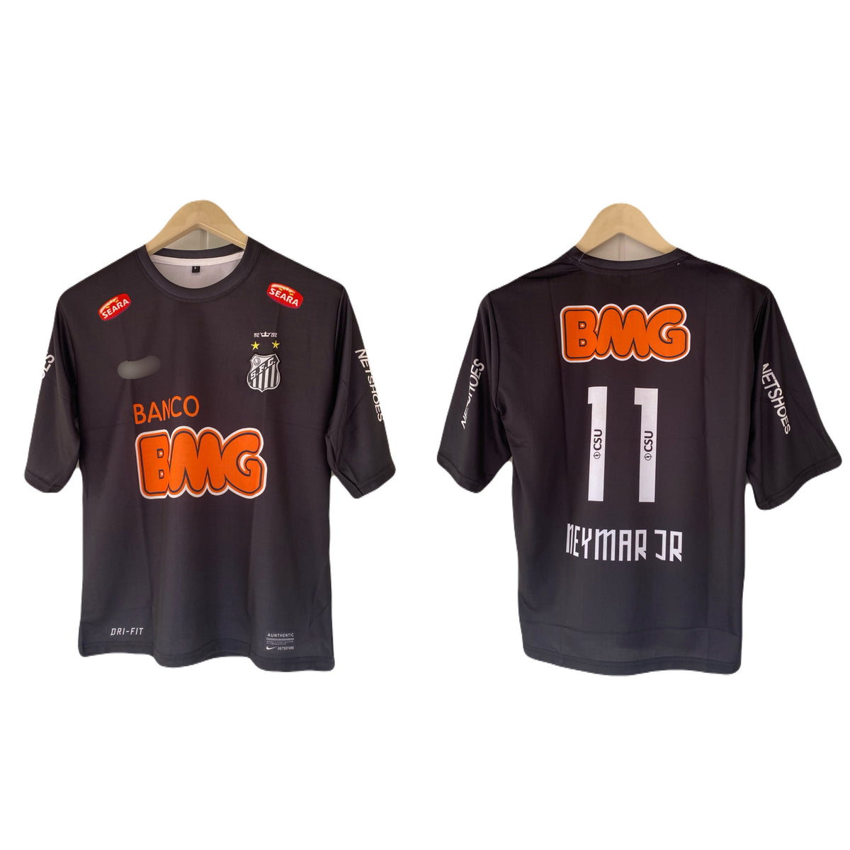 Neymar Jr Santos Fc 2011-12 Away Kit Embroidery Five Sleeve - P2686 | BMG STORE