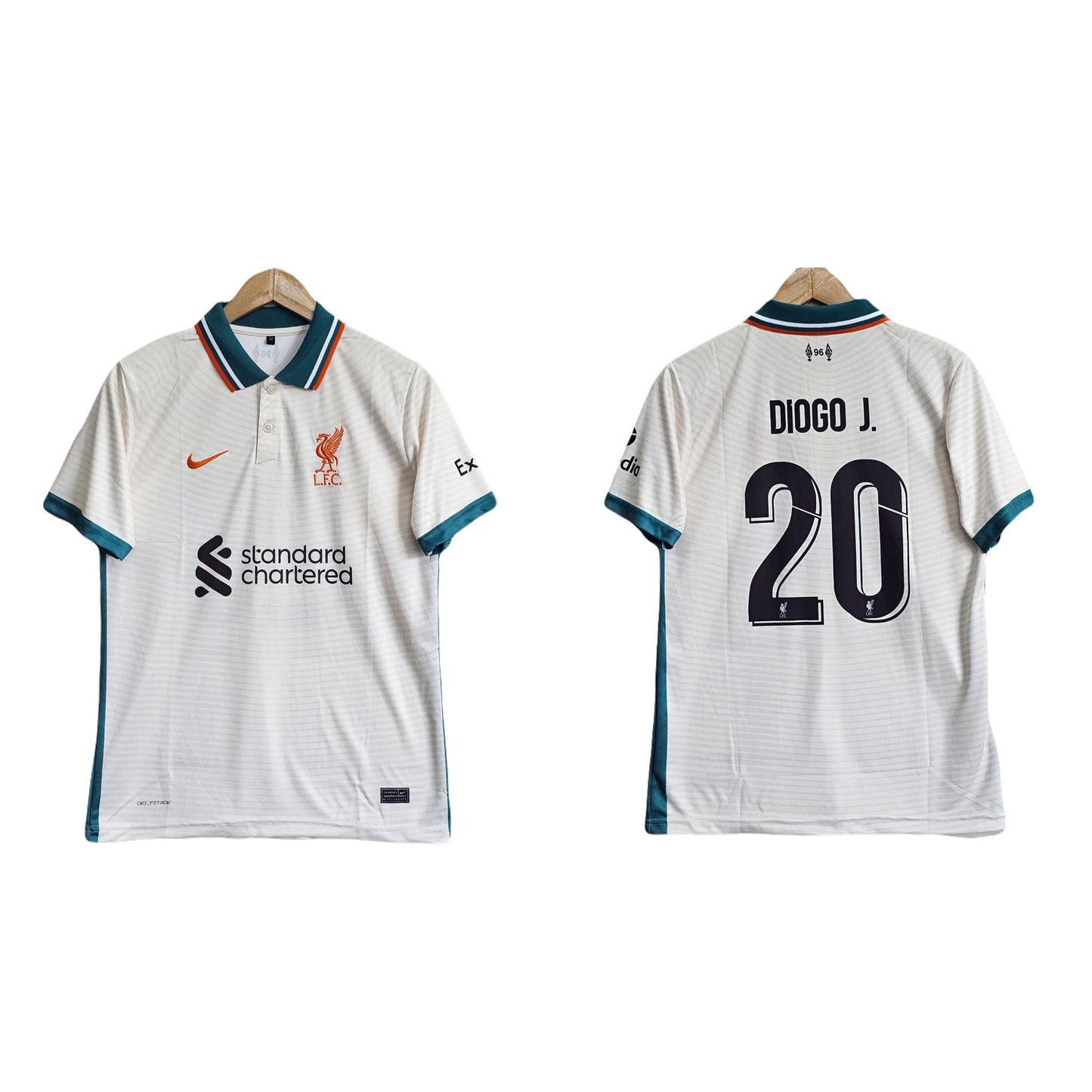 Liverpool 2021-22 away diogo jota premium collar embroidery -P1683